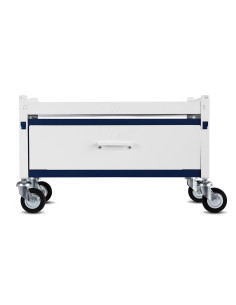 Immagine gabbia Carrello Std H 38 Con Cassetto Completo 60X40 (Col. Bianco & Blu)