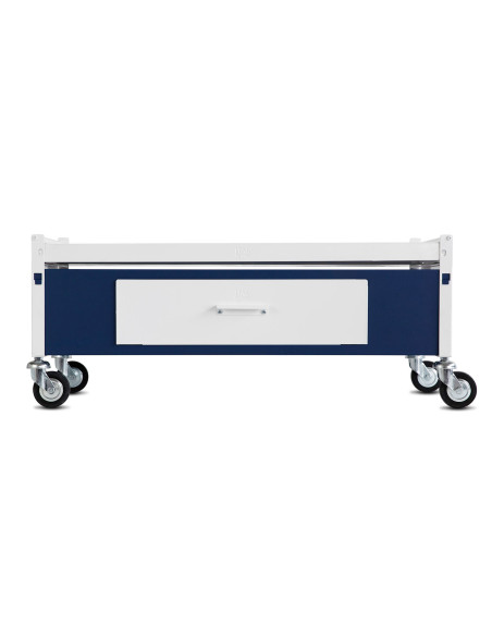 Immagine gabbia Carrello Std H 38 Con Cassetto Completo 90X40 (Col. Bianco & Blu)