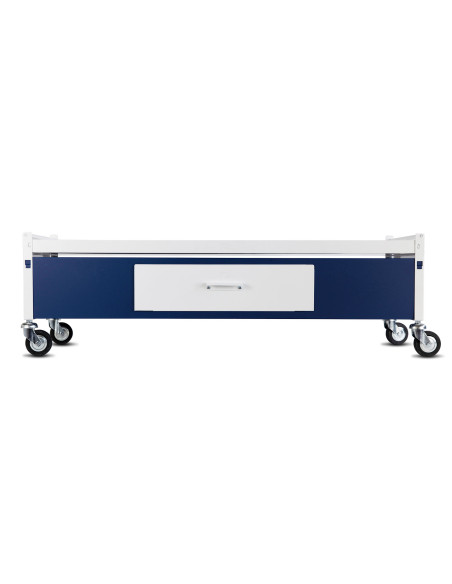 Immagine gabbia Carrello Std H 38 Con Cassetto Completo 120X40 (Col. Bianco & Blu)